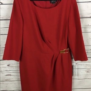 Tahari red dress size 14